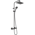 Душевая система Showerpipe 230 1jet с термостатом, EcoSmart Hansgrohe Vernis Shape 26097670, матовый черный Душевая система Showerpipe 230 1jet с термостатом, EcoSmart Hansgrohe Vernis Shape 26097670, матовый черный. Фото