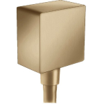Шланговое подсоединение Hansgrohe Fixfit Square 26455140 (бронза) с клапаном обратного тока. Фото