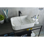 Раковина накладная GID Mnc190 50х39 54426 Под камень. Глянцевый Раковина накладная GID Mnc190 50х39 54426 Под камень. Глянцевый. Фото