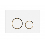 CERSANIT КНОПКА TWINS ПЛАСТИК БЕЛЫЙ МАТОВЫЙ С РАМКОЙ A63535. Фото