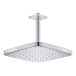 GROHE 26688000 Tempesta CUBE 250 Верхний душ , квадратный (низ-хром, верх-белый) + Душевой кронштейн потолочный 142 мм, хром GROHE 26688000 Tempesta CUBE 250 Верхний душ , квадратный (низ-хром, верх-белый) + Душевой кронштейн потолочный 142 мм, хром. Фото
