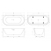 Ванна акриловая пристенная матовая BELBAGNO BB412-1700-800-MATT. Фото