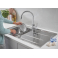 Набор для кухни: мойка для кухни GROHE 31570SD0 K400, нержавеющая сталь и смеситель GROHE 31570SD0 Concetto. Фото