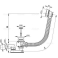 Слив-перелив ALCAPLAST A51CR (100 см). Фото